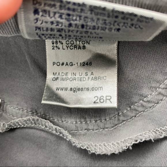 AG - Adriano Goldschmed Grey Corduroy 'The Legging Super Skinny' Mid-Rise Pant - Picture 13 of 14